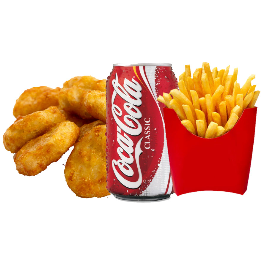 meal deals 5 pcs chicken nuggets chips can