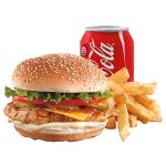 meal deals chicken fillet steak burger chips can